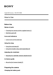 Sony DSC-RX100M5 Help Guide Printable PDF