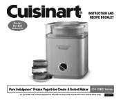 Cuisinart ICE-BCFR Instruction and Recipe Booklet