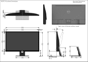 Dell SE2717H Monitor Outline Drawing