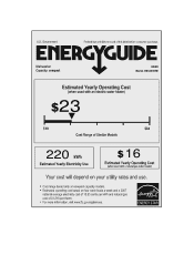 Haier HDC2406TW HDC2406TW Energy Guide
