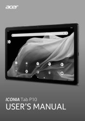 Acer Iconia Tab P10 User Manual