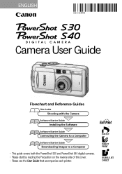 Canon PowerShot S30 PowerShot S40/S30 Camera User Guide