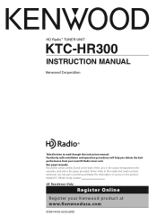 Kenwood KTC-HR300 Instruction Manual