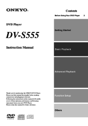 Onkyo DV-S555 Owner Manual