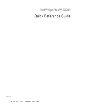 Dell OptiPlex SX280 Quick Reference Guide