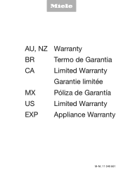 Miele HR 1955-3 G DF GR Warranty conditions