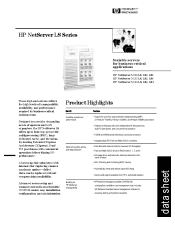 HP LH6000r HP Netserver LS Series Datasheet