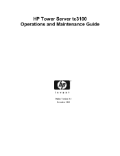 HP Server tc3100 hp server tc3100 operation and maintenance guide (English, v1.1)