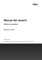 Sharp E243F-BK User Manual - - Spanish