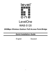 LevelOne WAB-5120 Quick Install Guide