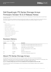 Dell EqualLogic PS6210E EqualLogic PS Series Storage Arrays Firmware Version 10.0.3 Release Notes