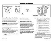 Frigidaire FTF530FS Operating Instructions (Operating Instructions)
