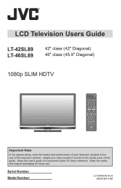 JVC LT-46SL89 Instructions