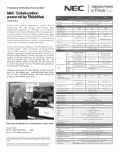 NEC V552-THL Specification Sheet - Base