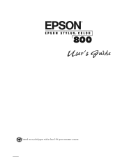 Epson Stylus COLOR 800N User Manual