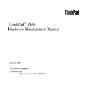 Lenovo ThinkPad Z60t Hardware Maintenance Manual