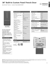 Bosch B36IT900NP Product Spec Sheet