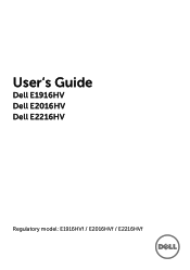 Dell E2216HV Users Guide