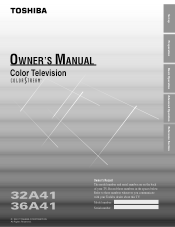 Toshiba 32A41 Owners Manual