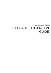 Acer XV272KLV Lifecycle Extension Guide