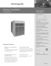 Frigidaire FFRS0833Q1 Product Specifications Sheet