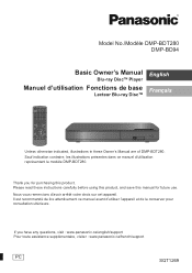 Panasonic DMP-BDT280 Basic Owners Manual