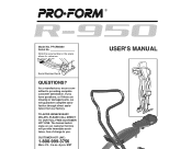 ProForm R950 Space Saver English Manual