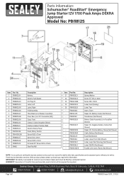 Sealey PBI1812S Parts Diagram