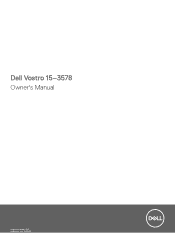 Dell Vostro 3578 Vostro 15-3578 Owners Manual