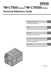 Epson C7500G Technical Reference Guide