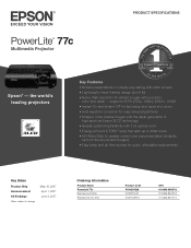 Epson PowerLite 77c Product Brochure