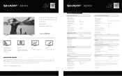 Sharp LC-N55N620CU LC 55N620CU 4K TV Spec Sheet v1.0