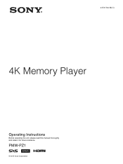 Sony PMW-PZ1 Operating Instructions