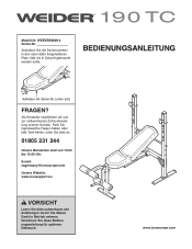Weider 190 Tc Bench German Manual