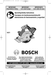 Bosch 1671K Operating Instructions