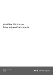 Dell OptiPlex 5080 Micro Setup and specifications guide