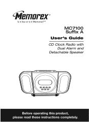 Memorex MC7100 User Guide