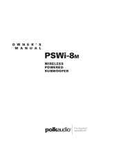 Polk Audio PSWi8m PSWi8m Owner's Manual