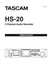 TASCAM HS-20 Owners Manual