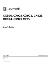 Lexmark CX922 Users Guide PDF