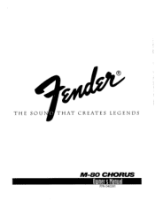 Fender M-80 Chorus Head Owner Manual