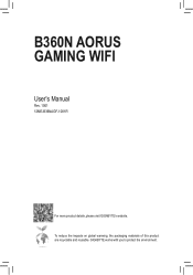 Gigabyte B360N AORUS GAMING WIFI Users Manual