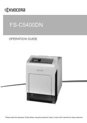 Kyocera FS-C5400DN FS-C5400DN Operation Guide Rev-1