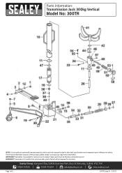 Sealey 300TR Parts Diagram