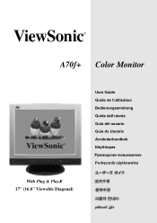 ViewSonic A70f User Manual