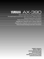 Yamaha AX-390 Owner's Manual