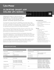 CyberPower OL5KRTHD Datasheet