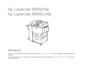 HP LaserJet 9000 HP LaserJet 9000mfp and 9000Lmfp - Introduction Guide