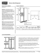 Maytag MSF22C2EXW Dimension Guide