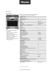 Miele HR 1136-1 G Product sheet